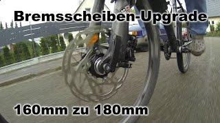 Shimano Bremsscheiben Wechsel von 160 auf 180mm SLX [upl. by Arlena336]