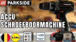 ACCUSCHROEFBOORMACHINE PARKSIDE BRUSHLESS PABSP 20Li C2 BELGIUM LIDL [upl. by Rockwood]