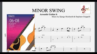 MINOR SWING  Trinity Acoustic Guitar  Grade 6  DEMO and BACKING TRACK [upl. by Enenej393]