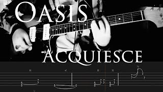 Oasis  Acquiesce Live at Knebworth Intro Guitar Tabs [upl. by Nodaj]