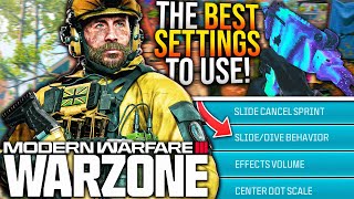 WARZONE The BEST SETTINGS You NEED To Use MW3 WARZONE Best Controller Graphics amp Audio Settings [upl. by Hackney715]