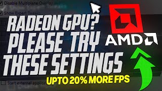 AMD Radeon setting for INCREASED FPS upto 20 MORE FPS ✅ [upl. by Hamlet540]