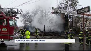 Massive fire consumes Ossining home [upl. by Ferri630]