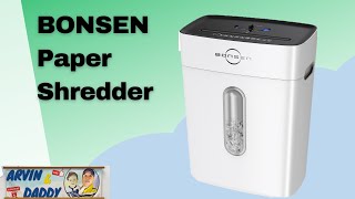 Best Paper Shredder BONSEN Paper Shredder Review  Troubleshooting  how to use paper shredder [upl. by Hsirrap]