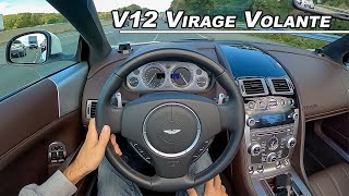 2012 Aston Martin Virage Volante  The Forgotten British V12 POV Binaural Audio [upl. by Millda]