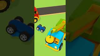 🆘 Accident voitures tombées du transporteur shorts dessinanimé voitures camions [upl. by Saucy840]