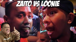 Loonie vs Zaito  Reaction Video  Tito Shernan CLASSIC GRABE SOLID PA RIN [upl. by Margette624]