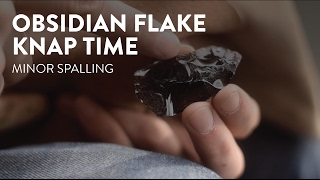 Obsidian Flake Knap Time Light Spalling [upl. by Fital555]