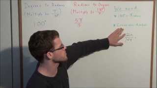 Converting from Radians to Degrees and Degrees to Radians  Algebra 2 [upl. by Yeslrahc2]