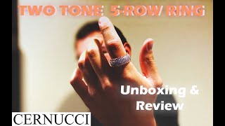 UNBOXING amp REVIEW CERNUCCI 5 Row TwoTone ring  Diamond test [upl. by Neerihs229]