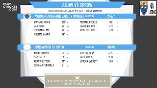 Ashmanhaugh and Barton Wanderers CC 1st XI v Sprowston CC 1st XI [upl. by Firooc]