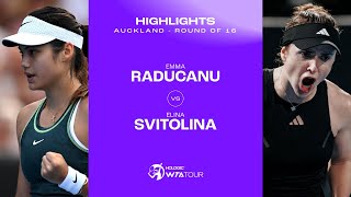 Emma Raducanu vs Elina Svitolina  2024 Auckland Round of 16  WTA Match Highlights [upl. by Ramuk]