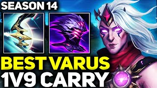 RANK 1 BEST VARUS IN THE WORLD 1V9 CARRY GAMEPLAY  League of Legends [upl. by Mcconnell758]