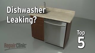 Top 5 Reasons Dishwasher Leaks — Dishwasher Troubleshooting [upl. by Enenstein831]