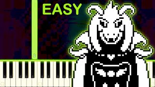 Hopes and Dreams  Undertale  EASY Piano Tutorial [upl. by Atnim]