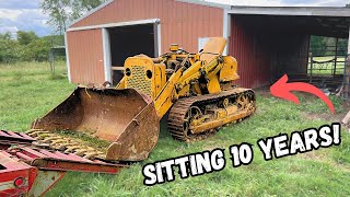 500 Allis Chalmers Track loader Sitting for MANY years Will IT RUN [upl. by Ecirad]