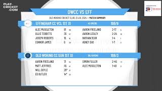 Old Woking CC Sun 1st XI v Effingham CC VCL 1st XI [upl. by Niowtna]