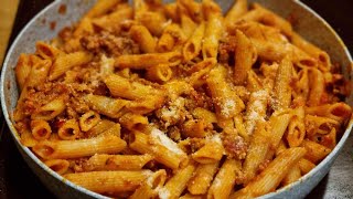 Easy to cook Penne Pasta with ground meat sauce  penne pasta [upl. by Gniy]