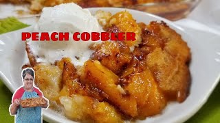 BEST PEACH COBBLER  Easy  Homeade Step By Step ❤ [upl. by Delahk602]