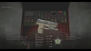 Resident Evil 4 remake fully upgraded weapon comparison Punisher with laser sight attached [upl. by Iny]