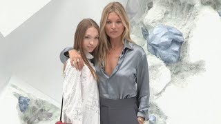 Kate Moss Lila Moss at Dior Menswear SS 2020 Photocall [upl. by Kwok]