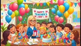 🎉 Happy Teachers Day 🌟 A Heartwarming Kids Poem for Teacher Appreciation [upl. by Rexer]