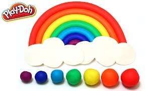 PlayDoh Perfect Beautiful Rainbow How to Make Easy [upl. by Rimma]