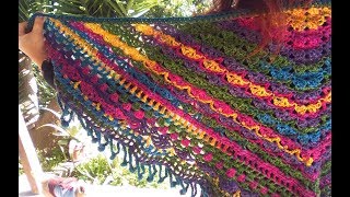 CROCHET BAKTUS SHAWL GYPSY DREAM tutorial easy [upl. by Llennoc]