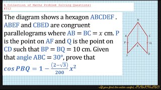 A Collection of Maths Problem Solving Questions312 Trigonometry  Cosine Rule [upl. by Opiuuk]