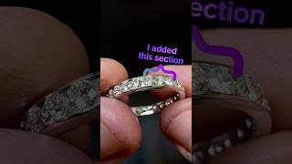 Sizing up and adding 3 diamonds to an eternity band [upl. by Wye58]