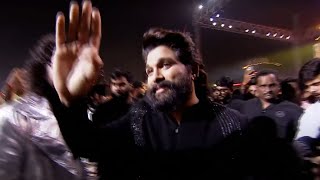 Icon Star Allu Arjun Mass Entry  Pushpa 2 Trailer Launch Event  Manastars [upl. by Shull393]