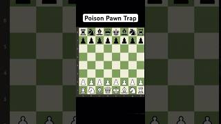 Win Your Opponents Queen With A Poisoned Pawn chess chesstraps chesstips [upl. by Nojad]