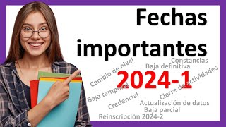 Que no se te pasen las FECHAS IMPORTANTES UnADM 20241 Calendario Académico para Estudiantes [upl. by Alyt842]