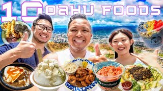 10 BEST Foods You MUST TRY When Visiting Oahu Hawaii Ft AmandaFelixEats [upl. by Percival]