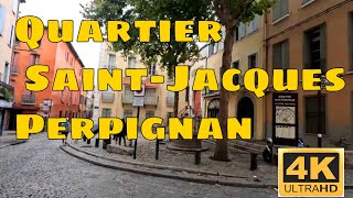 Quartier SaintJacquesPerpignan Driving French region [upl. by Athalia99]