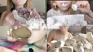 Chalk eating ASMR edit of SweetChalk videos chalk edit relaxing sound crunchy ASMR [upl. by Griffy]