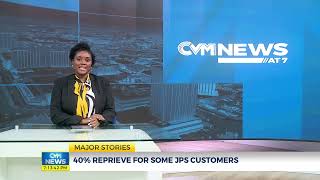 40 Reprieve For Some JPS Customers  News  CVMTVNews [upl. by Khalid605]