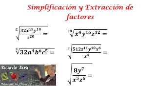 Simplificación y Extracción de Factores Radicales [upl. by Masuh]