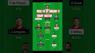 MSA vs BT Dream11 Team  MSA vs BT AbuDhabi T10 League Match Today Dream11 Team Prediction dream11 [upl. by Ecnahoy]