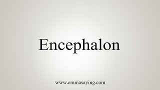 How To Say Encephalon [upl. by Esil]