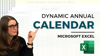 How to Create a Dynamic Annual Calendar in Microsoft Excel [upl. by Aryl]