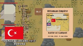 Ottoman Empire Campaign Battle of Gallipoli Chapter 2  Trench Warfare WW1 Gameplay [upl. by Job706]