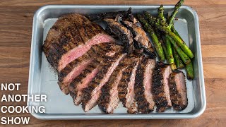 how to MARINATE and GRILL the PERFECT FLANK STEAK [upl. by Arabele]