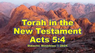 Torah in the New Testament Acts 54 They Lied to God [upl. by Spalla]