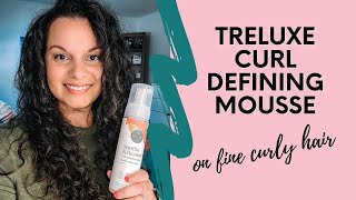 TreLuxe Curl Defining Mousse Review amp Demo on Fine Curly Hair [upl. by Aztinay]