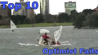 Top Ten Optimist Sailing Fails [upl. by Anaibaf29]