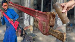 How To Repair A Heavy Duty Rusty Wrench  Fixing a RUSTY PIPE WRENCH  Adjustable Wrench Restoration [upl. by Nimrak]