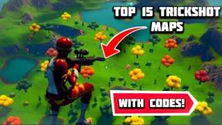 Top 15 BEST Fortnite Trickshot Maps With CODES [upl. by Brigham]