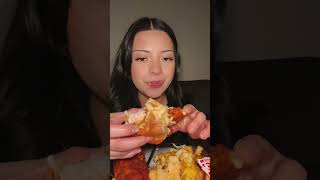 SPICY CHICKEN EGG ROLL  CREAMY PASTA  BURGER ASMR EATING CHALLENGE😋 food asmreating asmr [upl. by Karyl]