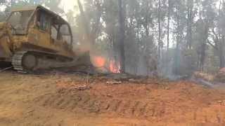 Bulldozers working at fires [upl. by Barnet]